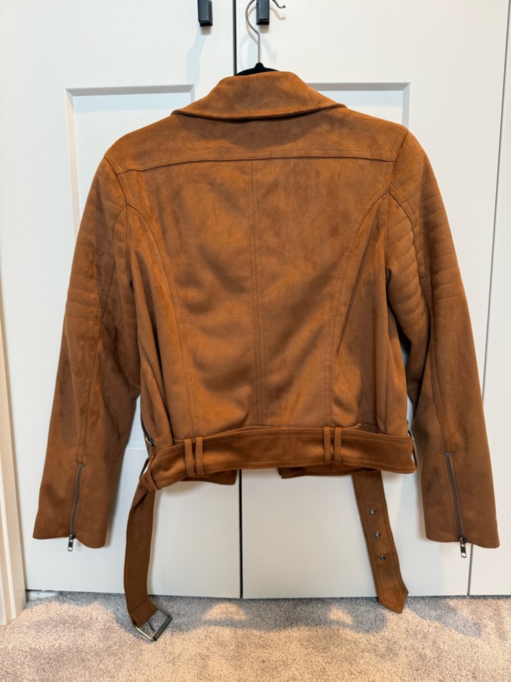 cupcakes & cashmere Suede Moto Jacket - Cognac - Picture 2 of 2
